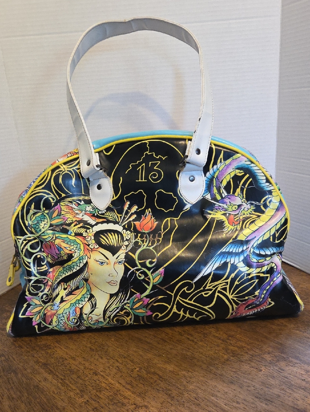 Ed Hardy Graphic Art Weekender Bag